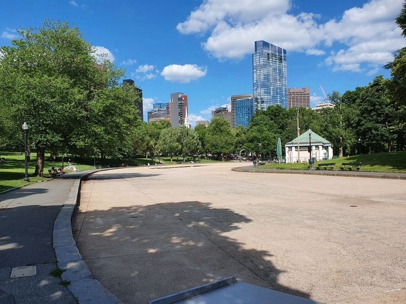 The Frogpond of the Boston Common, mentioned in the marker text image. Click for full size.