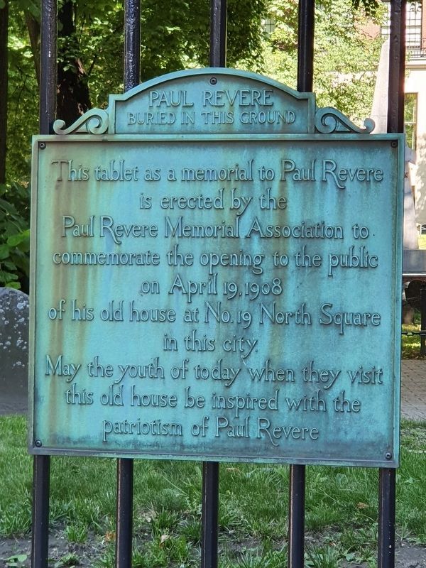 Paul Revere Buried in this Ground Marker. Click for full size. Paul Revere Buried in this Ground Marker image. Click for full size.