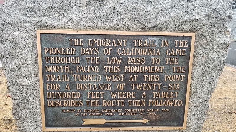The Emigrant Trail Marker image. Click for full size.