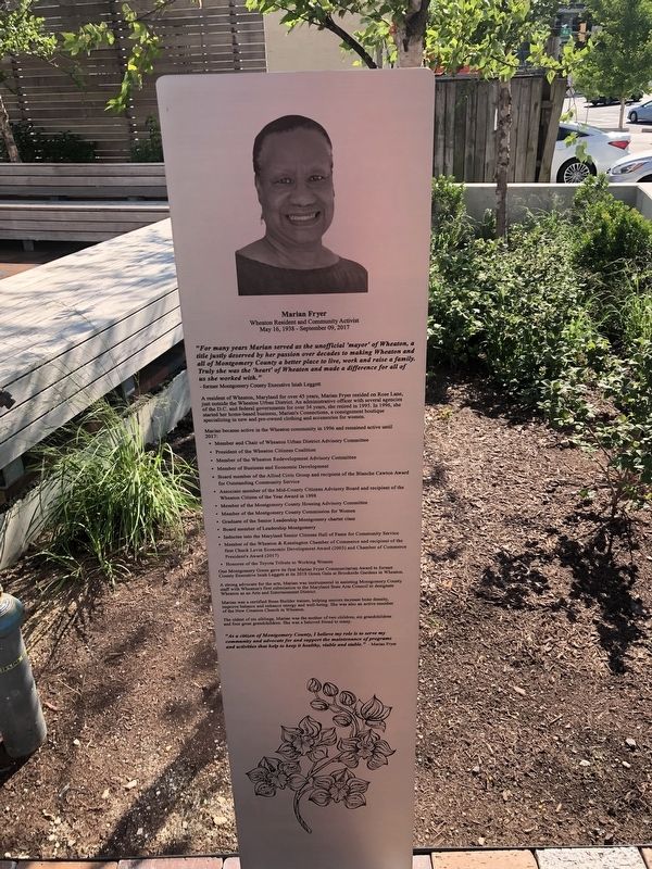 Marian Fryer Marker. Click for full size. Marian Fryer Marker image. Click for full size.