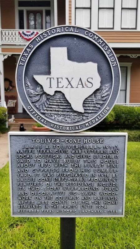 Toliver-Cone House Marker image. Click for full size.
