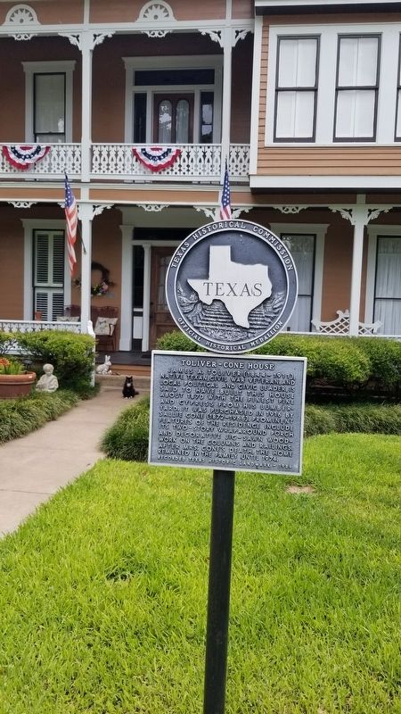 The Toliver-Cone House and Marker image. Click for full size.