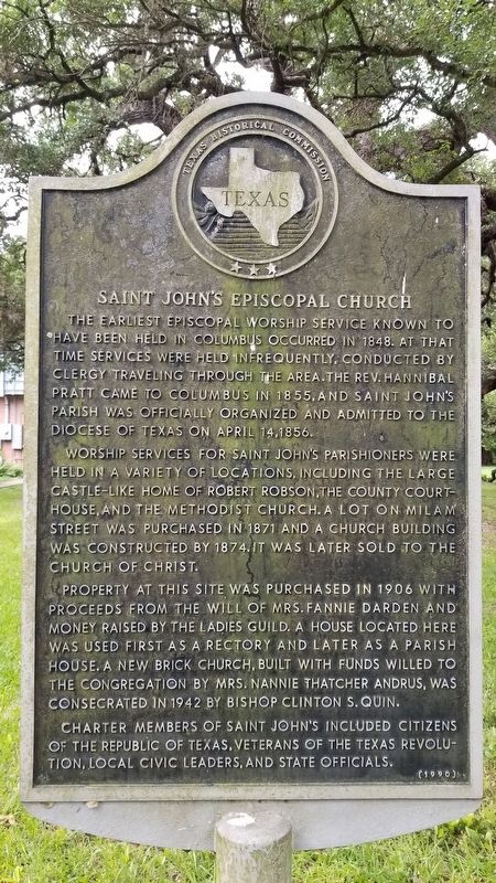 Saint John's Episcopal Church Marker. Click for full size. Saint John's Episcopal Church Marker image. Click for full size.
