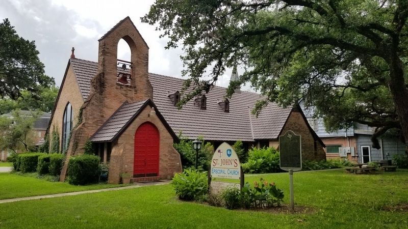 Saint John's Episcopal Church and Marker. Click for full size. Saint John's Episcopal Church and Marker image. Click for full size.
