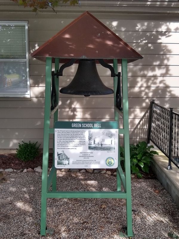 Green School Bell and Marker image. Click for full size.