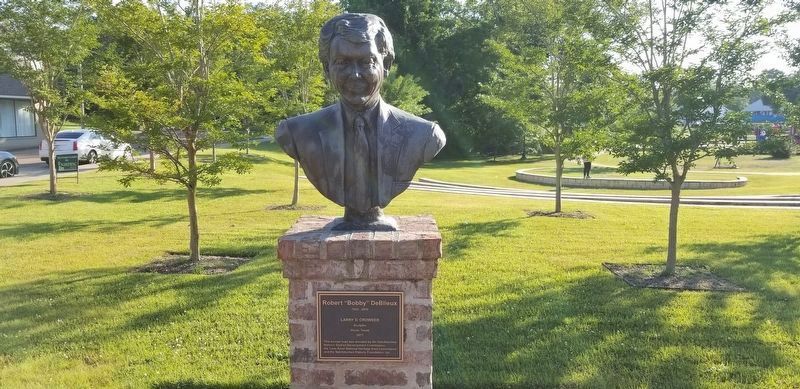 Robert Buford "Bobby" Deblieux Bust located a few steps from marker. image. Click for full size.