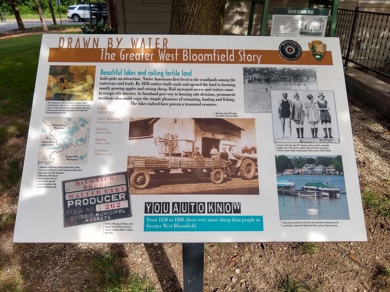 Drawn by Water: The Greater West Bloomfield Story Marker image. Click for full size.