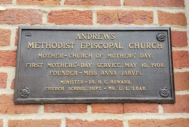 Andrews Methodist Episcopal Church Marker image. Click for full size.
