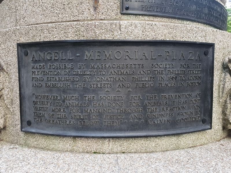 George Thorndike Angell Marker. Click for full size. George Thorndike Angell Marker image. Click for full size.
