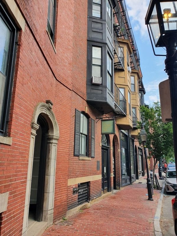 94 Charles Street Building and Marker. Click for full size. 94 Charles Street Building and Marker image. Click for full size.