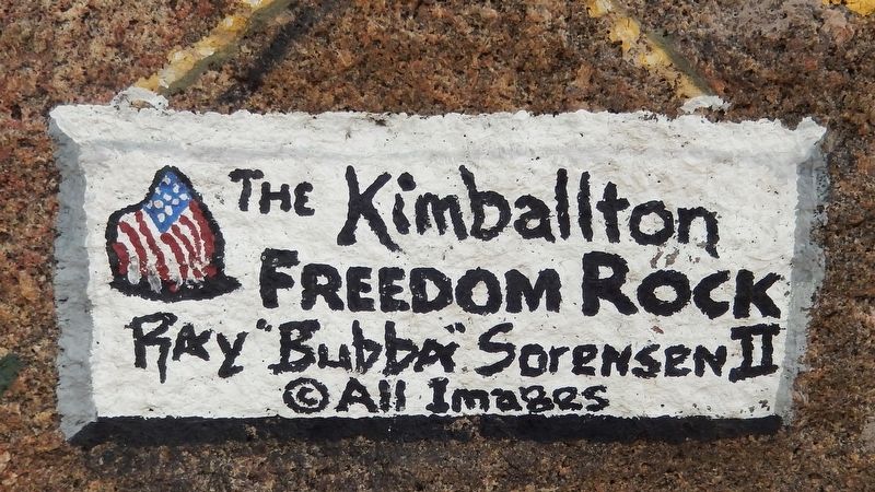 Kimballton Freedom Rock Veterans Memorial Artist image. Click for full size.