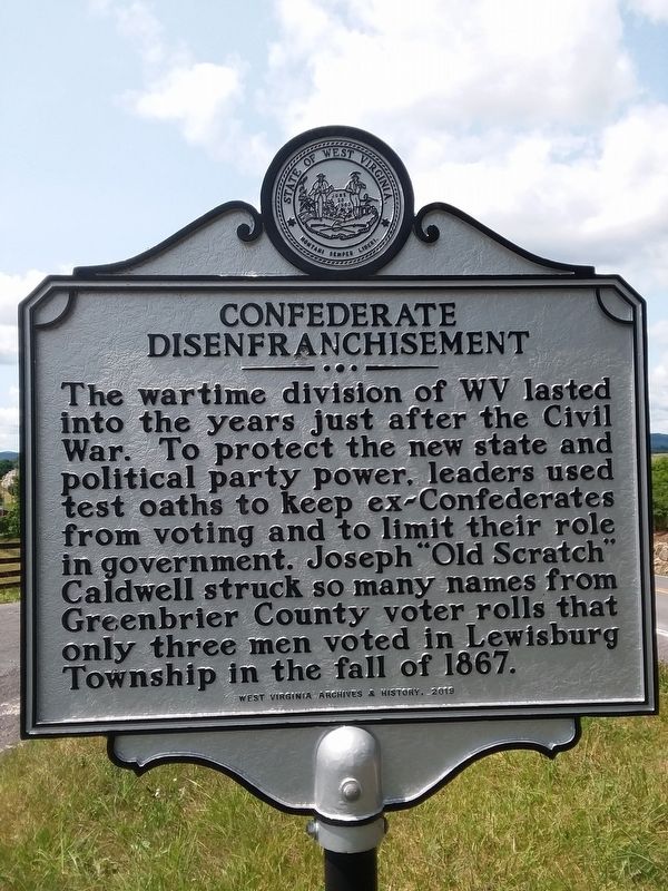 Confederate Disenfranchisement Marker image. Click for full size.