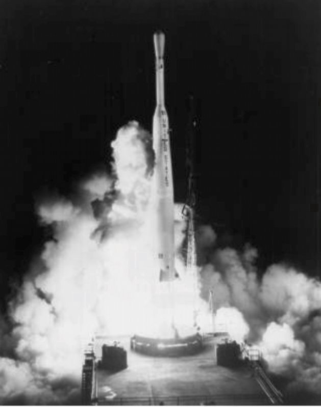 Launch of the Telstar 1 satellite image. Click for full size.