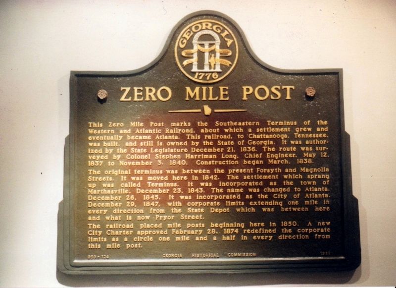Zero Mile Post Marker image. Click for full size.