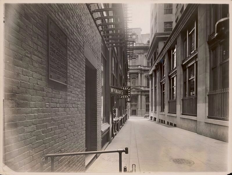 <i>Spring Lane between Water and Milk Streets</i> - more than a century ago image. Click for full size.