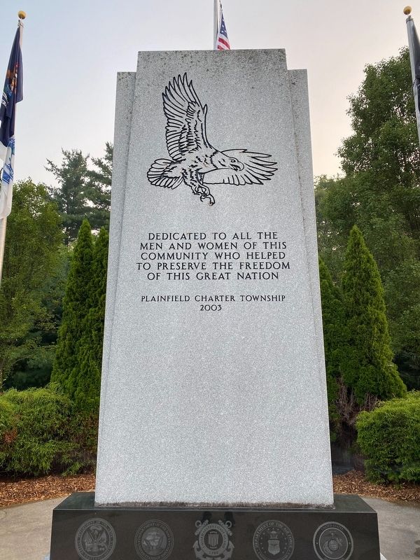 Plainfield Charter Township Veterans Memorial. Click for full size. Plainfield Charter Township Veterans Memorial image. Click for full size.