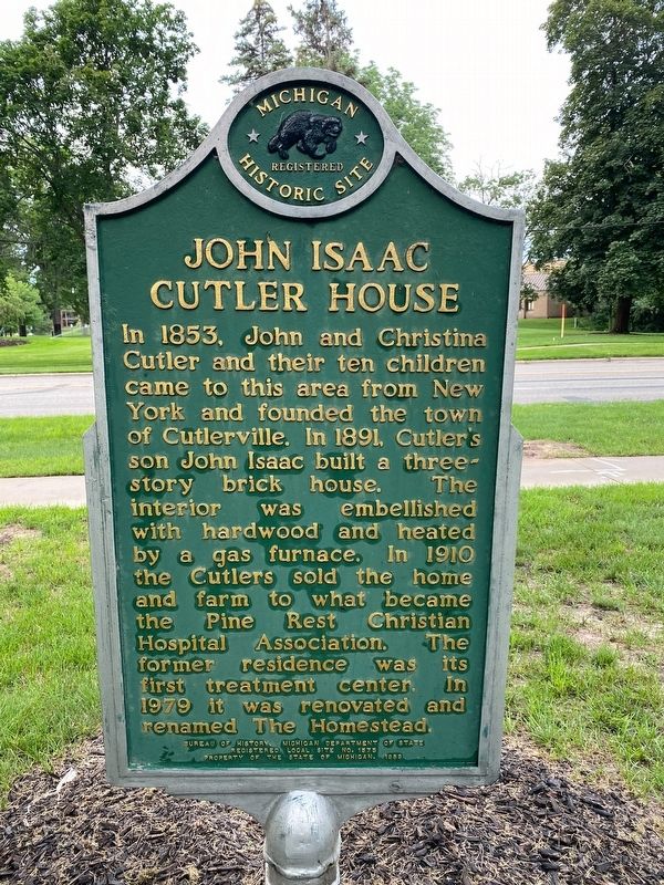 John Isaac Cutler House Marker image. Click for full size.