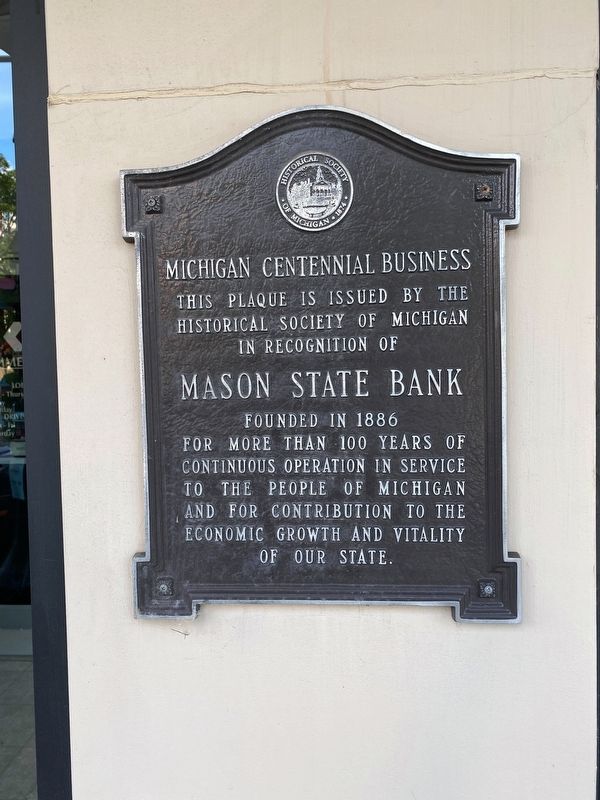 Mason State Bank Marker image. Click for full size.