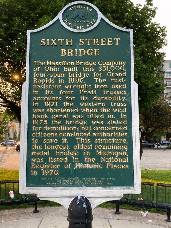 Sixth Street Bridge Marker. Click for full size. Sixth Street Bridge Marker image. Click for full size.