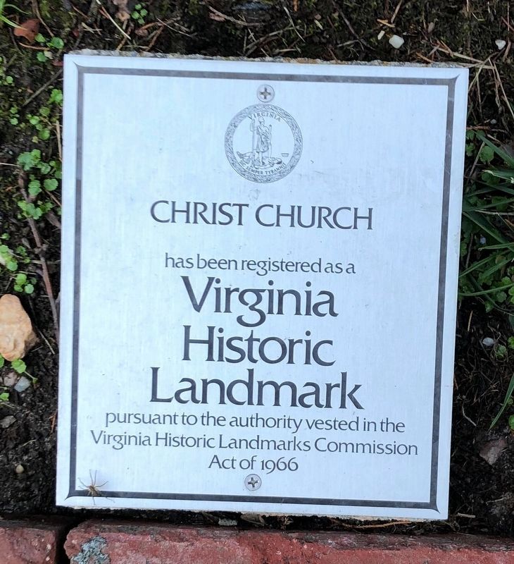 Virginia Historic Landmark plaque for the church nearby image. Click for full size.