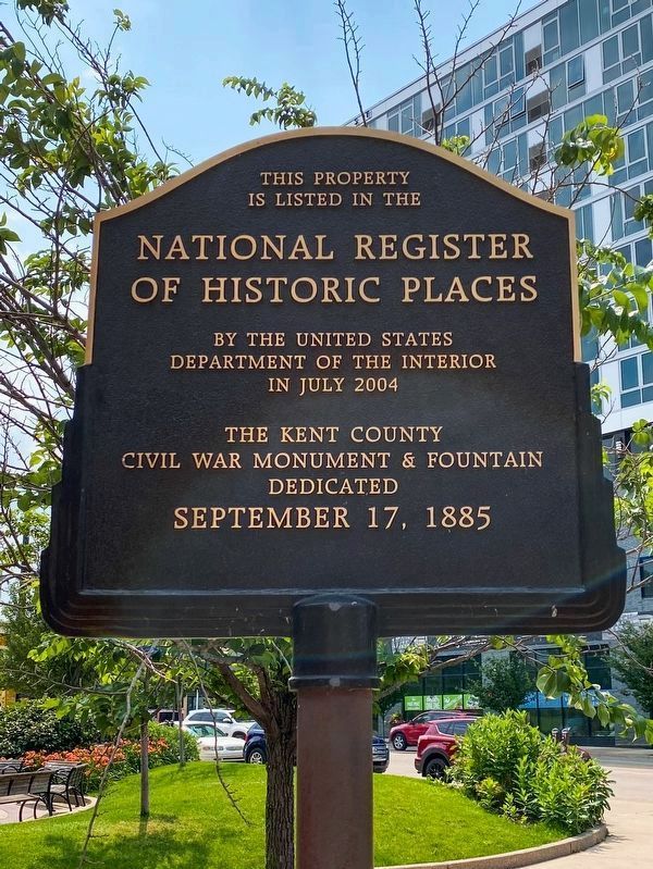 Kent County Civil War Monument & Fountain Marker. Click for full size. Kent County Civil War Monument & Fountain Marker image. Click for full size.