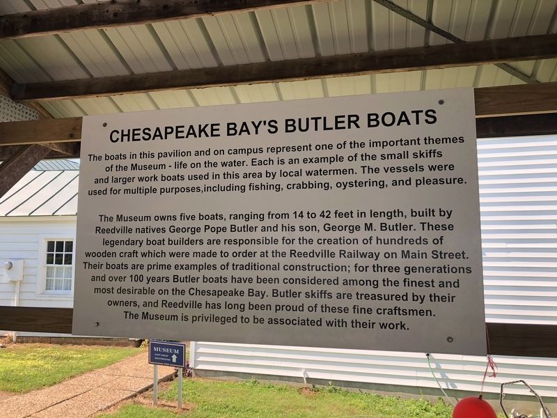 Chesapeake Bay's Butler Boats Marker image. Click for full size.