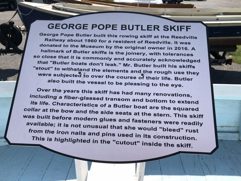 George Pope Butler Skiff Marker image. Click for full size.