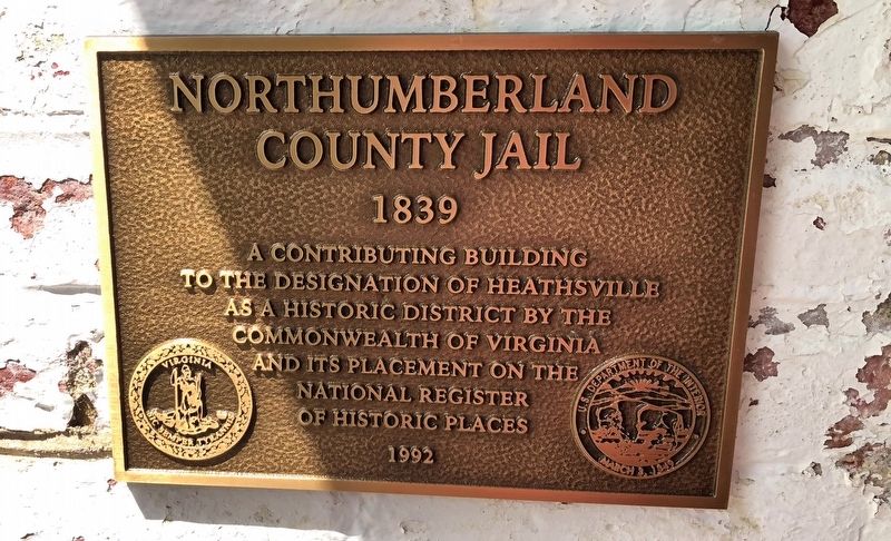 Northumberland County Jail Marker image. Click for full size.