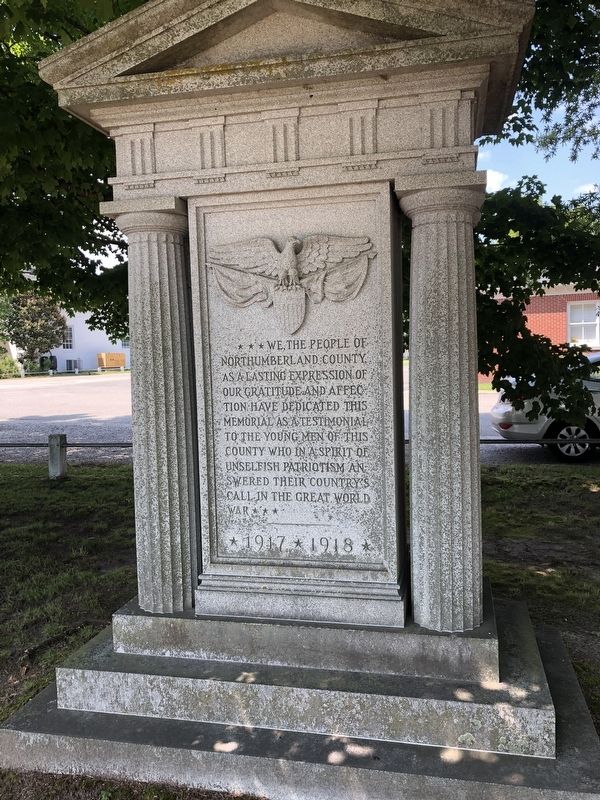 World War I Memorial. Click for full size. World War I Memorial image. Click for full size.