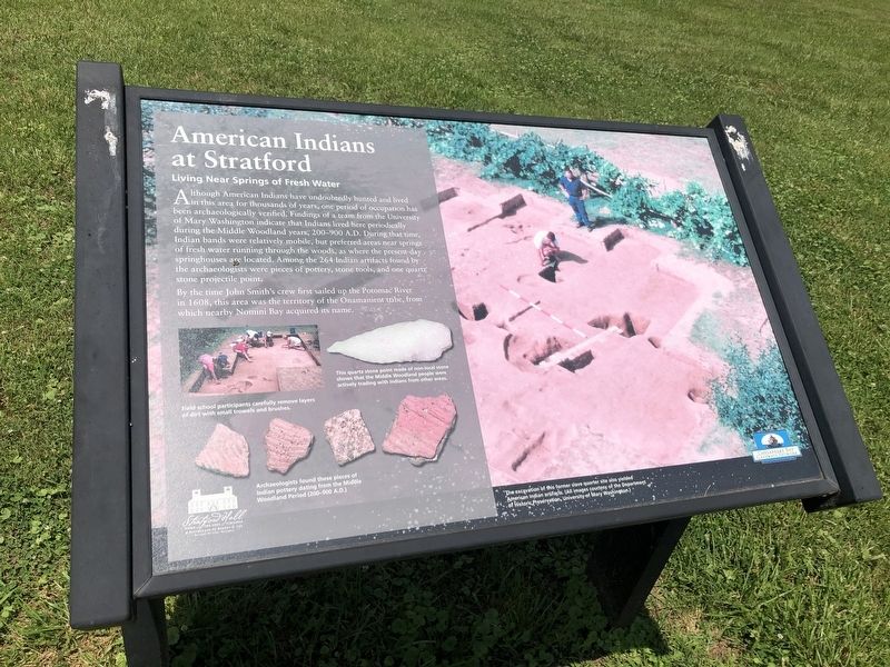 American Indians at Stratford Marker image. Click for full size.