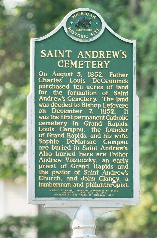 St. Andrew's Cemetery Marker. Click for full size. St. Andrew's Cemetery Marker image. Click for full size.