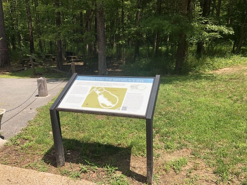 Interpreting the Birthplace Site Marker. Click for full size. Interpreting the Birthplace Site Marker image. Click for full size.