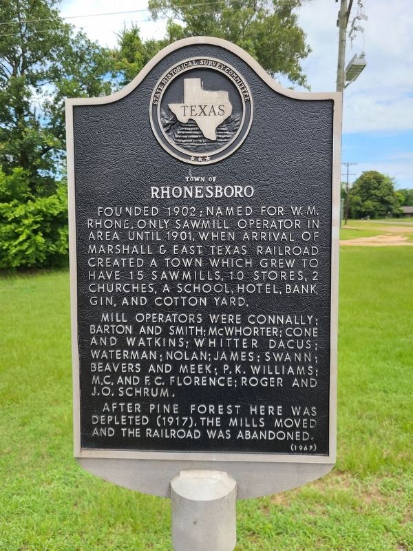Town of Rhonesboro Marker image. Click for full size.