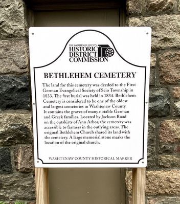 Bethlehem Cemetery Marker image. Click for full size.