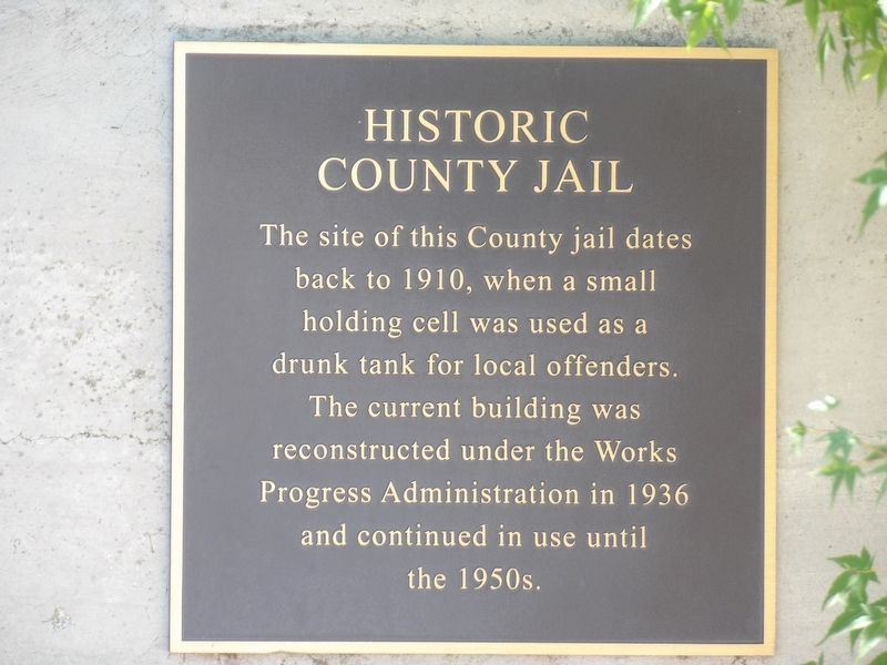 Historic County Jail Marker image. Click for full size.
