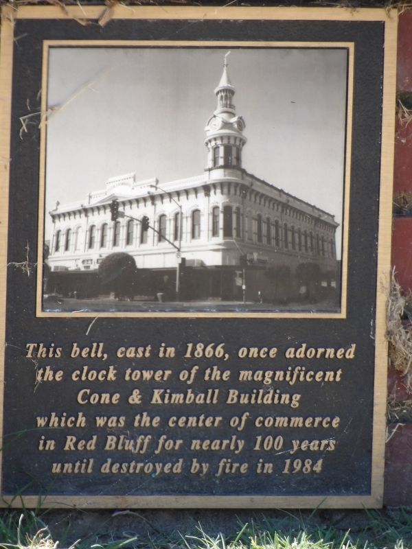 Cone & Kimball Building Clock Tower Bell Marker image. Click for full size.