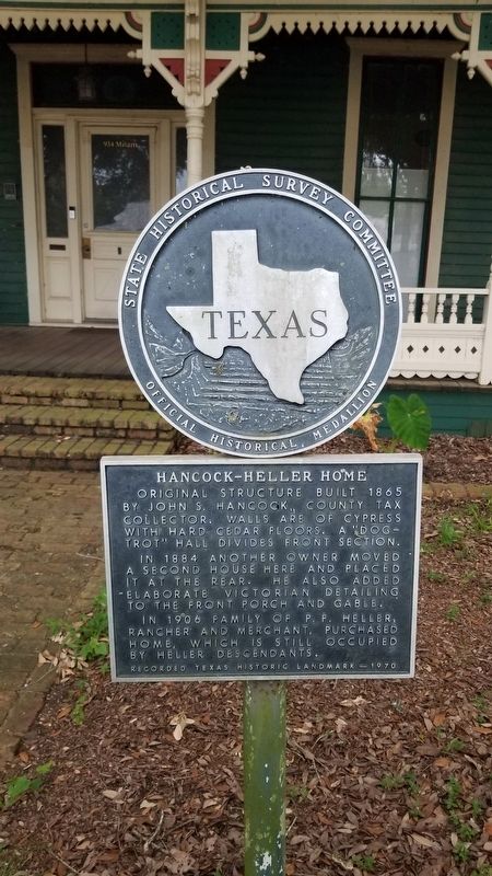 Hancock-Heller Home Marker. Click for full size. Hancock-Heller Home Marker image. Click for full size.