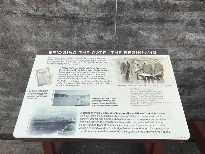 Bridging the Gate � the Beginning Marker image. Click for full size.
