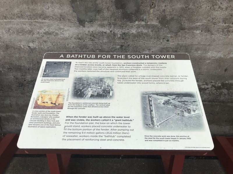 A Bathtub for the South Tower Marker image. Click for full size.