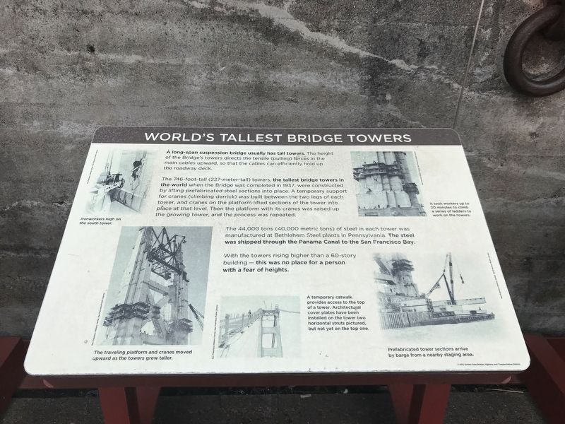 World's Tallest Bridge Towers Marker image. Click for full size.