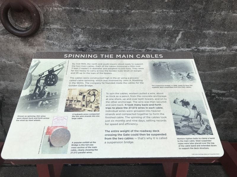 Spinning the Main Cables Marker image. Click for full size.
