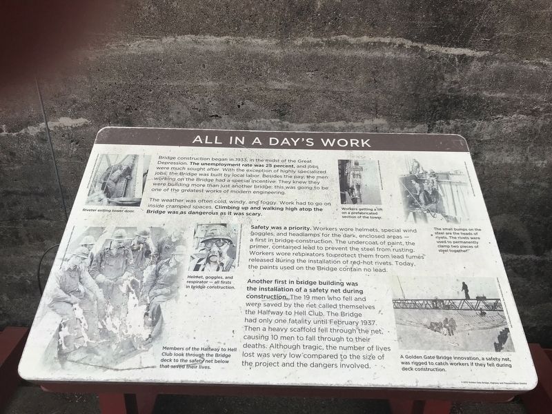 All in a Day's Work Marker image. Click for full size.
