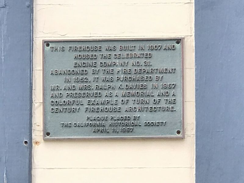 Engine Co. 31 Firehouse Marker image. Click for full size.