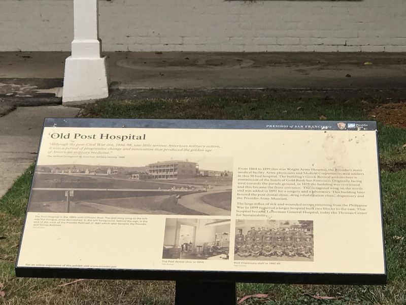Old Post Hospital Marker. Click for full size. Old Post Hospital Marker image. Click for full size.
