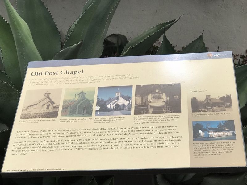 Old Post Chapel Marker image. Click for full size.