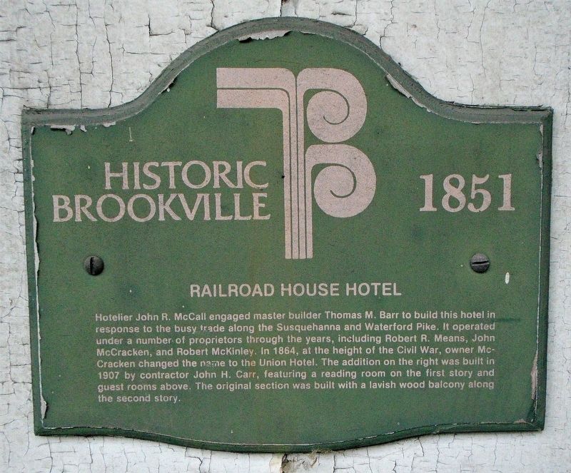 Railroad House Hotel Marker image. Click for full size.