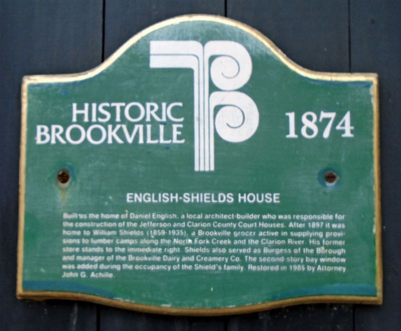 English-Shields House Marker image. Click for full size.