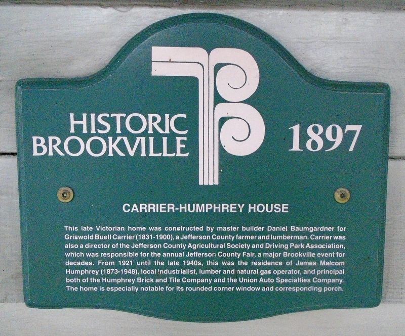 Carrier-Humphrey House Marker image. Click for full size.