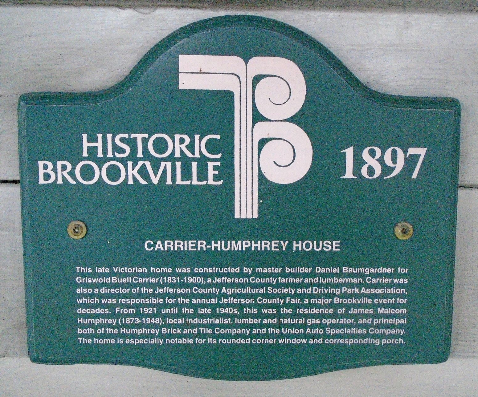 Carrier-Humphrey House Marker