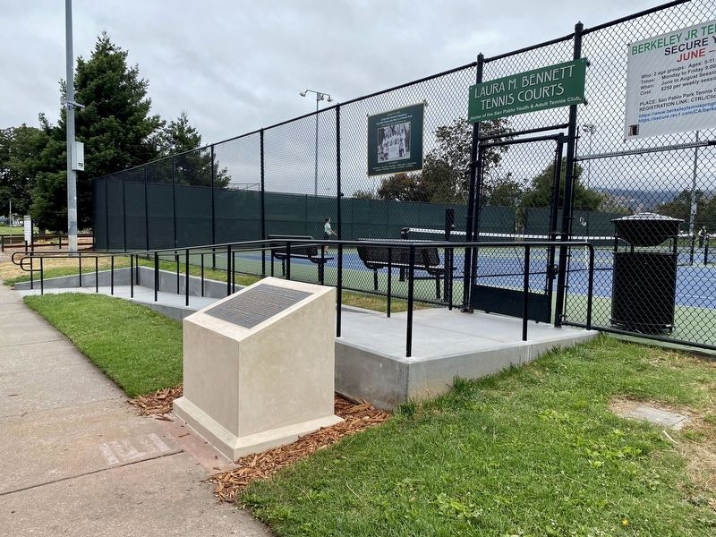 San Pablo Tennis Club Marker - wide view image. Click for full size.